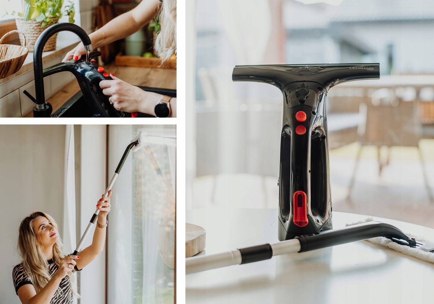 Myjka do okien Lehmann 25 cm Maksymalna szerokość ściągaczki 25 cm