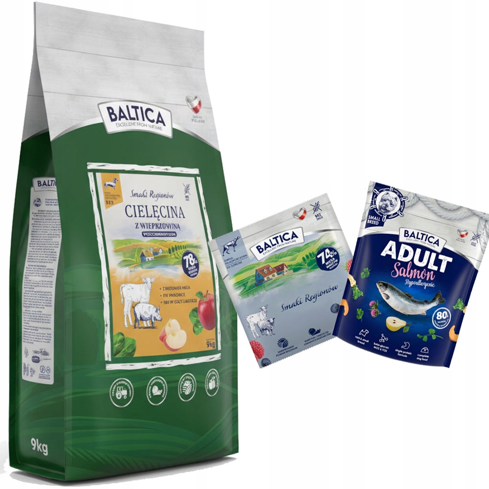 Levně Baltica Smaki Regionów Telecí S Vepřovým Xs/s 9kg Pro Malá Plemena