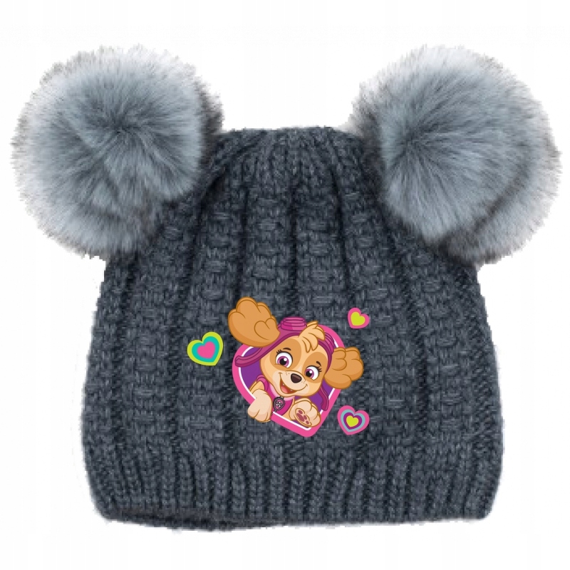 

Czapka zimowa dla dziewczynki Psi Patrol 52 Szara