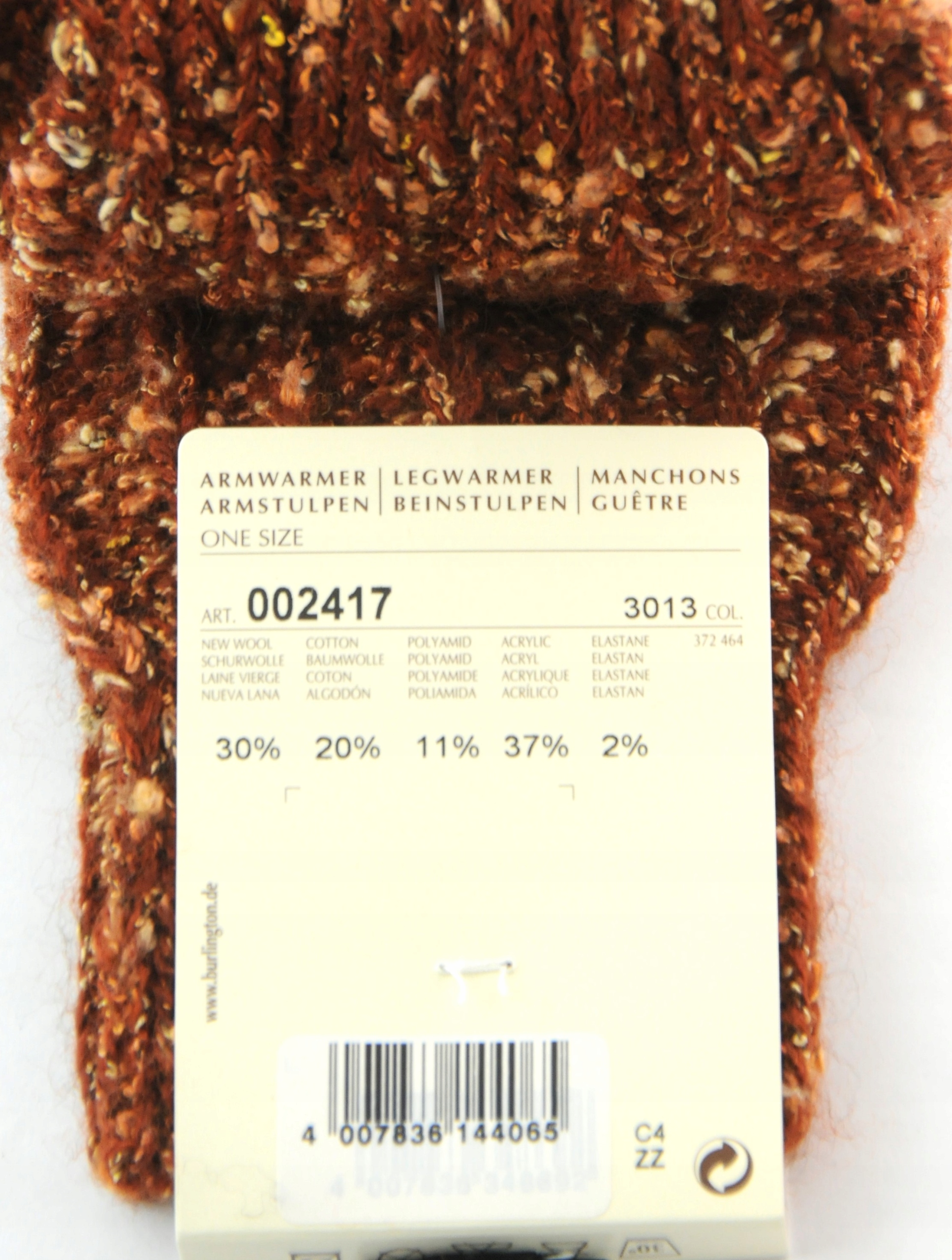 GETRY BURLINGTON WEŁNA BAWEŁ AKRYL GRUBE CIEPŁE RUDY -40% Kod producenta 002417