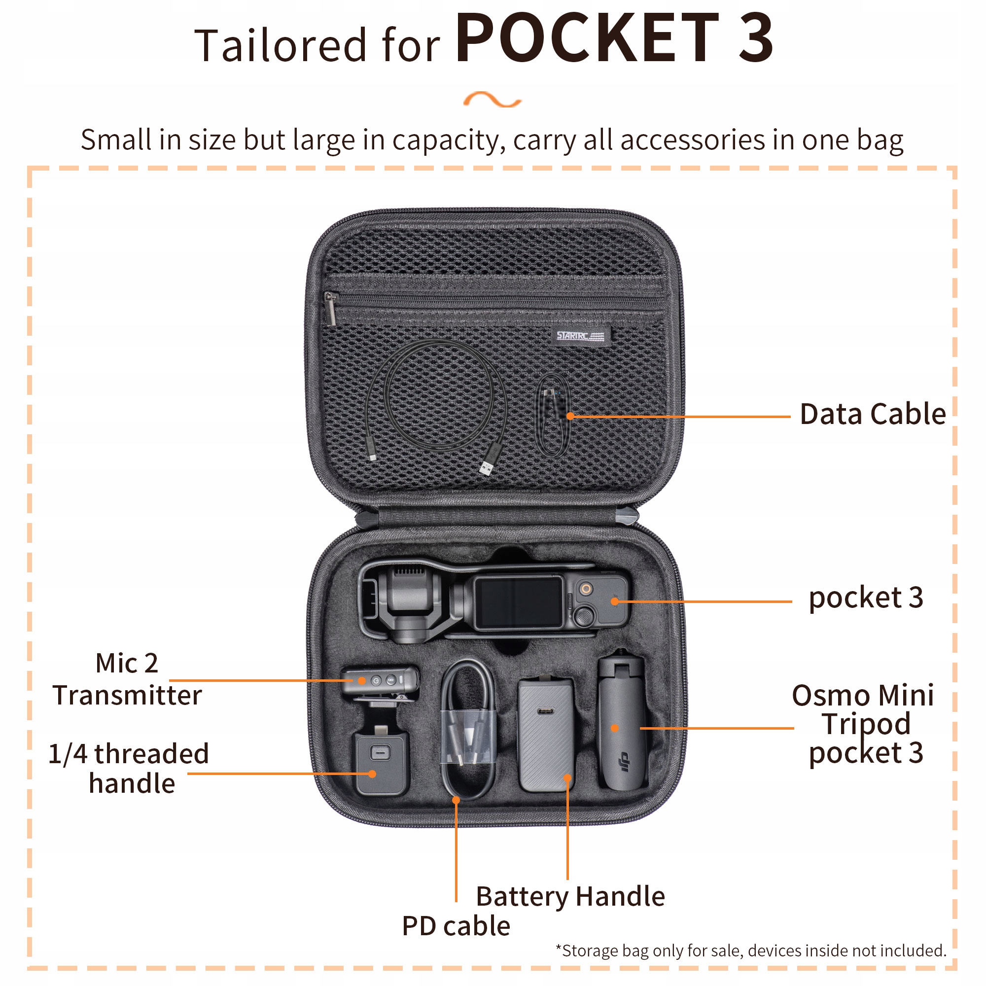 PRZENOŚNY ETUI DO WODOODPORNEJ TORBY DJI OSMO POCKET 3 CREATOR COMBO Rodzaj torba