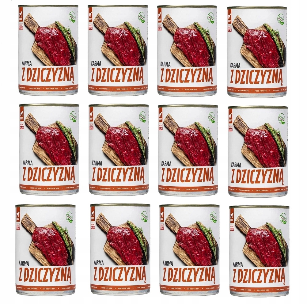 Krmivo mokré pro psa Tuf Tuf levné krmivo pro psa v konzervě 12x800g Zvěřina