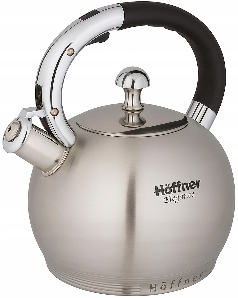 Ocelová Konvice S Píšťálkou, Stříbrná, 3L, Hoffner