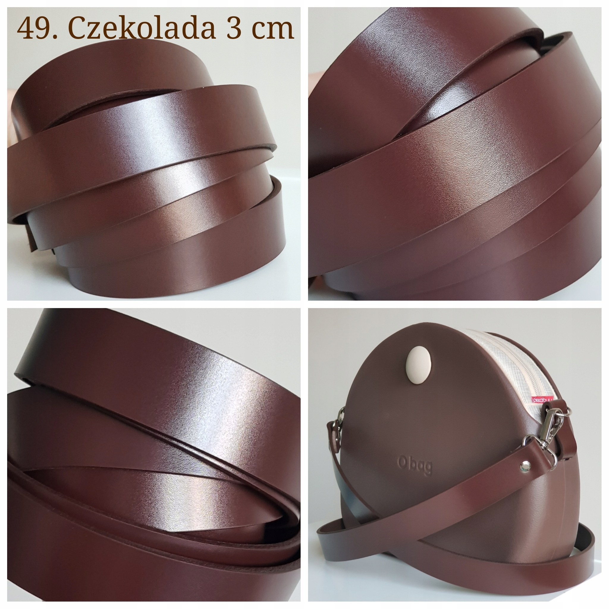 Regulowany pasek skóra 3CM do OBAG Moonlight, Moon Materiał dominujący skóra naturalna