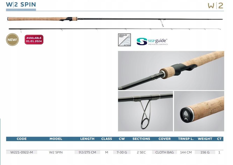 Prut Westin W2 Spin 275 M 7-30 g