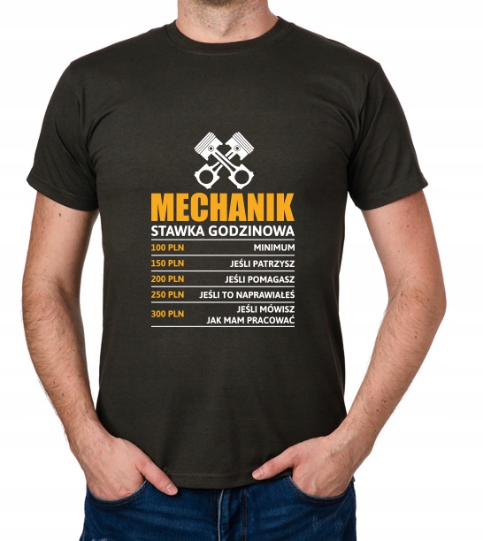 

koszulka Mechanik stawka godzinowa prezent