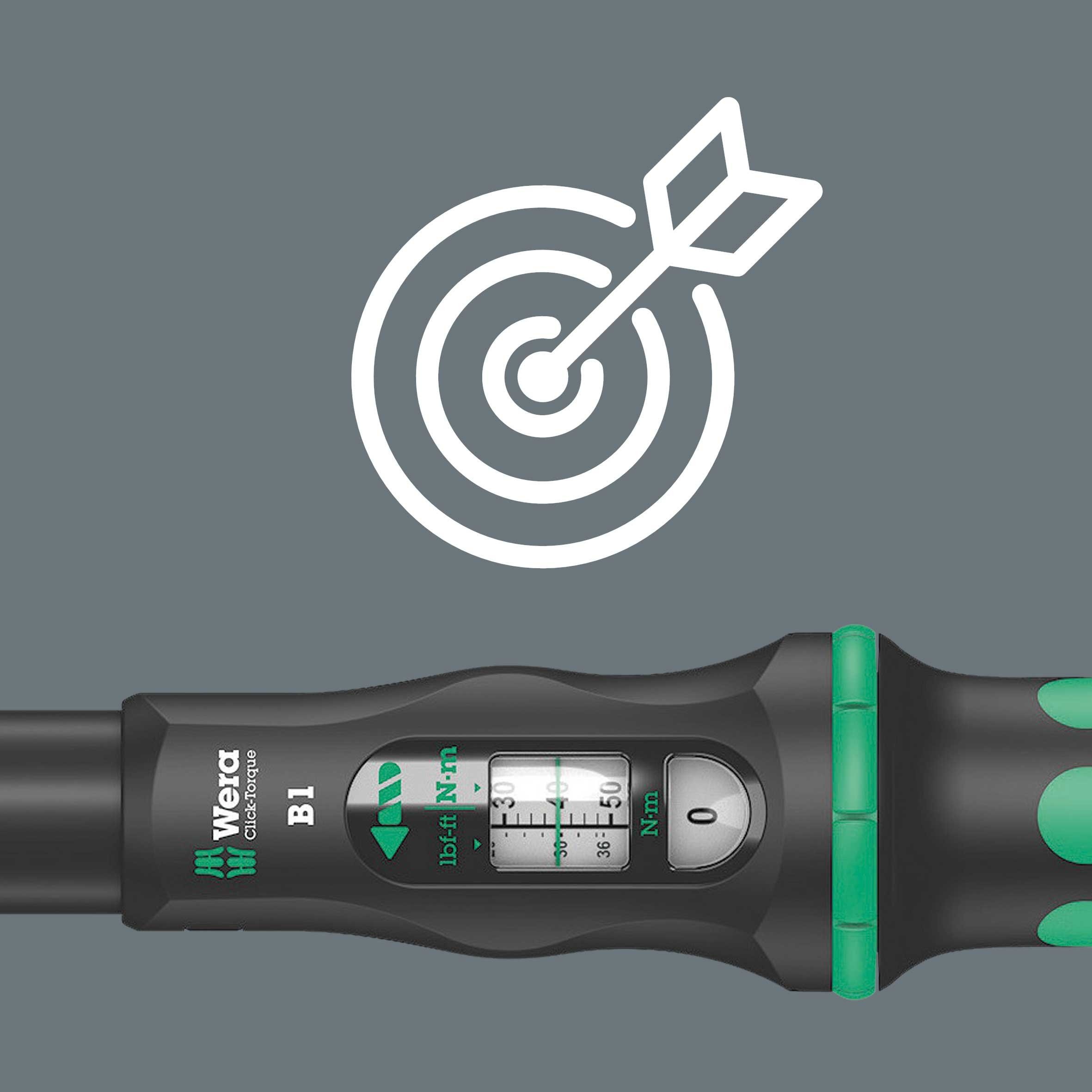 WERA Klucz Dynamometryczny 3/8" 10-50 Nm z Grzechotką Czarny Zielony — miniatura 4