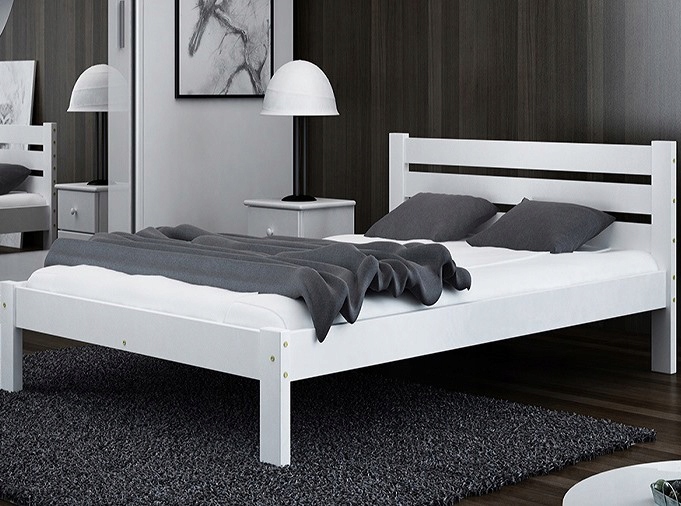 

Łóżko Azja 120x200 Zagłówek Białe Exclusive