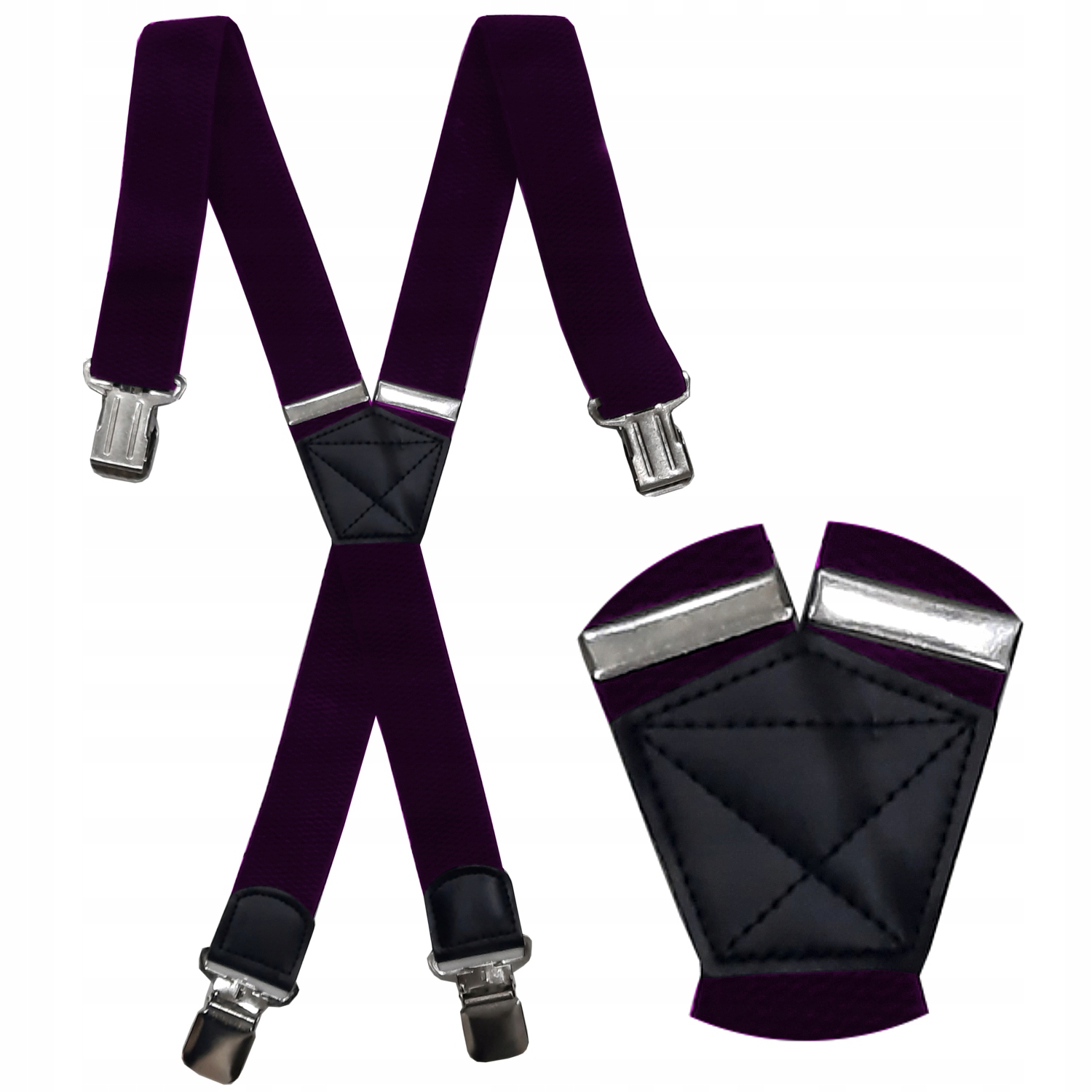 SZELKI SZEROKIE MĘSKIE DO SPODNI MOCNE PODWÓJNE GRANATOWY