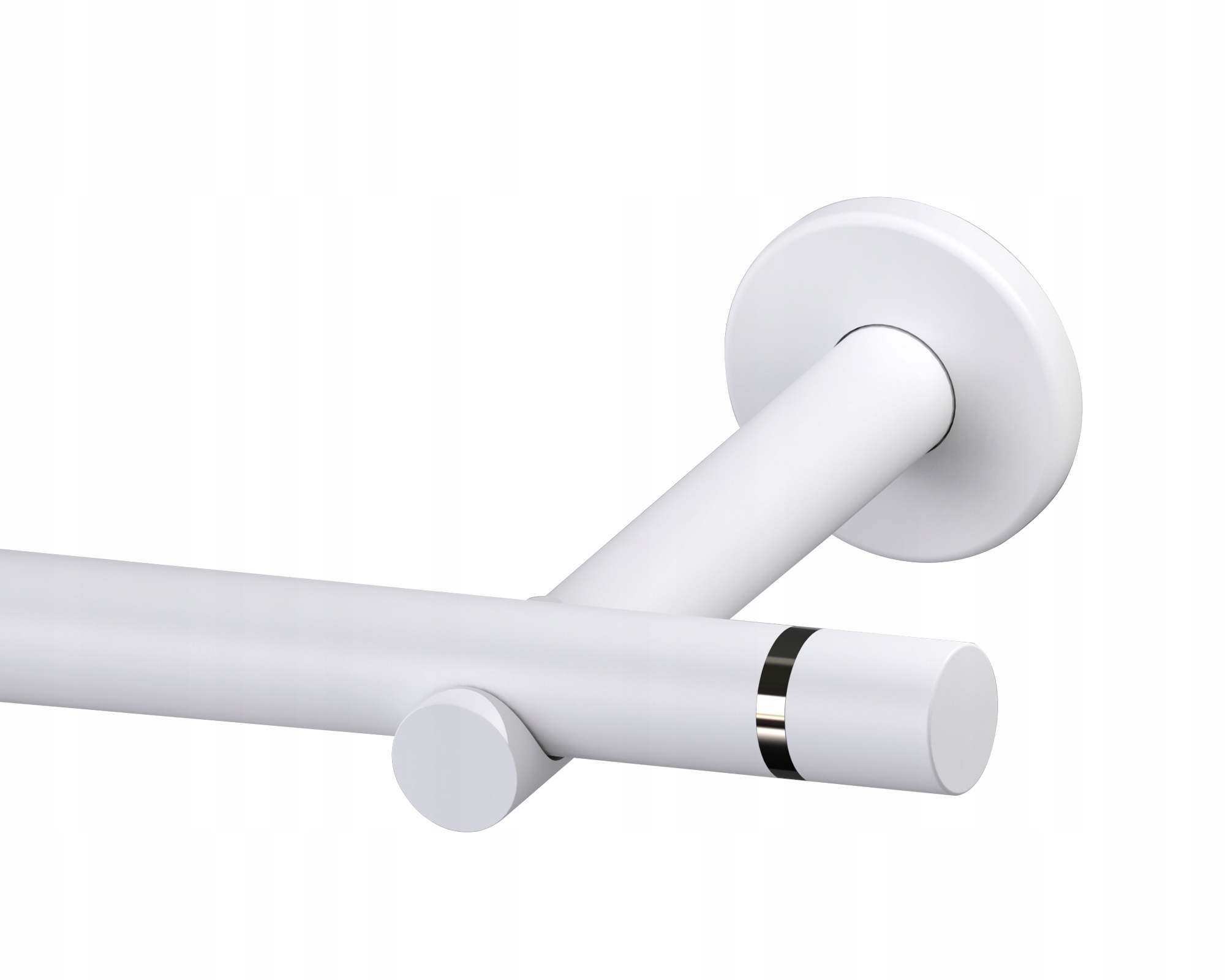 

Karnisz Tokyo 240cm pojedynczy 19mm metal biały