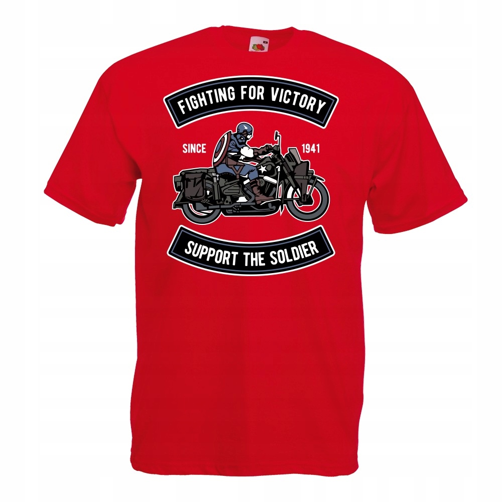 

Koszulka motor motocyklista wojsko S czerwona