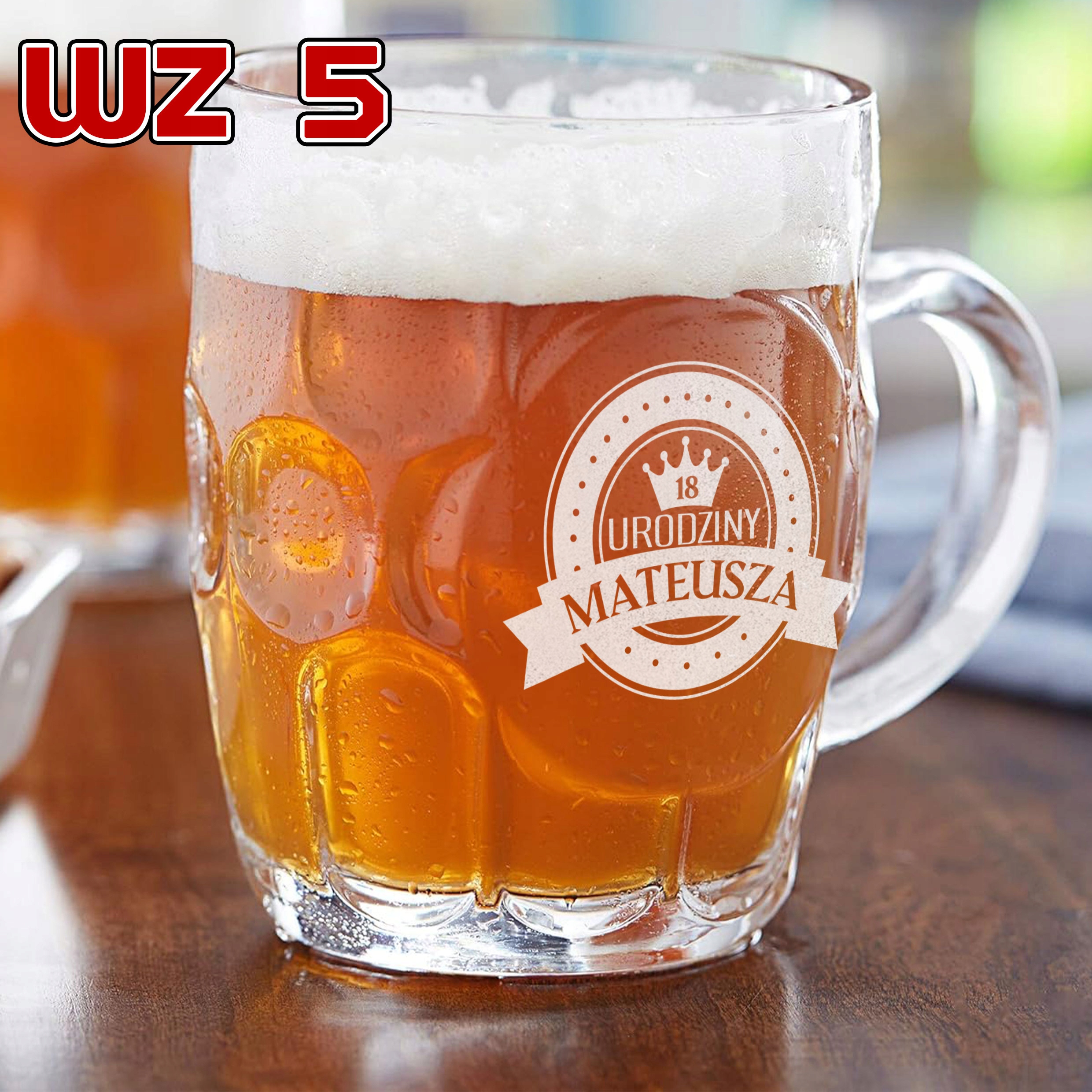 KUFEL DO PIWA NA PIWO PREZENT DLA CHŁOPAKA MĘŻCZYZNY MĘŻA URODZINY 18-99 Y4 Rodzaj kufle do piwa