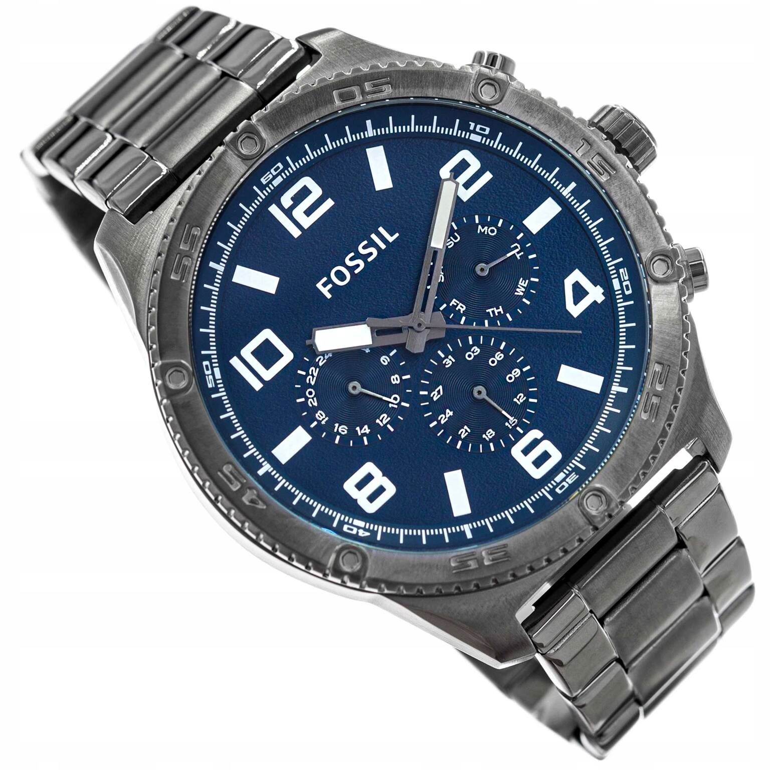 Pánské Hodinky Fossil BQ2798 Brox Grafitová Datumovka Elegantní Náramek