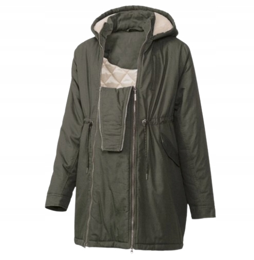 Bellybutton Stylová teplá těhotenská bunda 3v1 pro nošení dítěte M 40