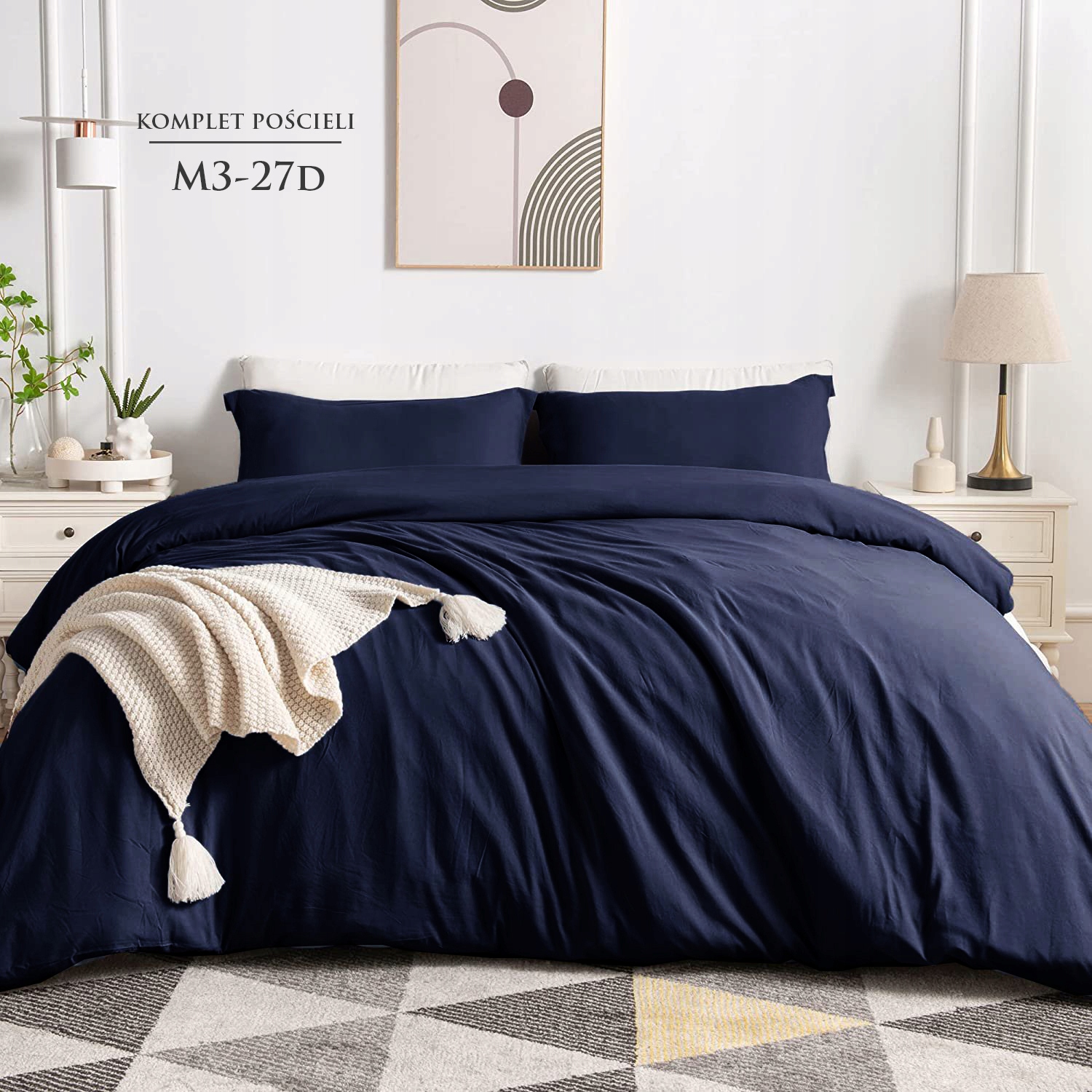 POŚCIEL 160x200 + 2 POSZEWKI GŁADKA DWUSTRONNA Materiał inny