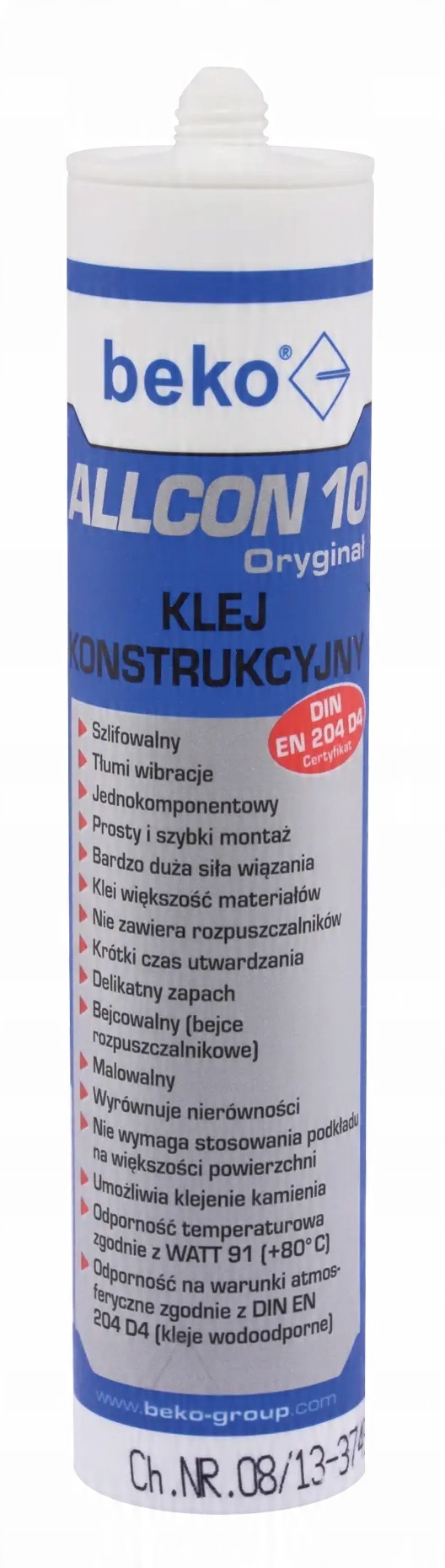 

Beko Allcon 10 Klej Konstrukcyjny 310ml Mechanika