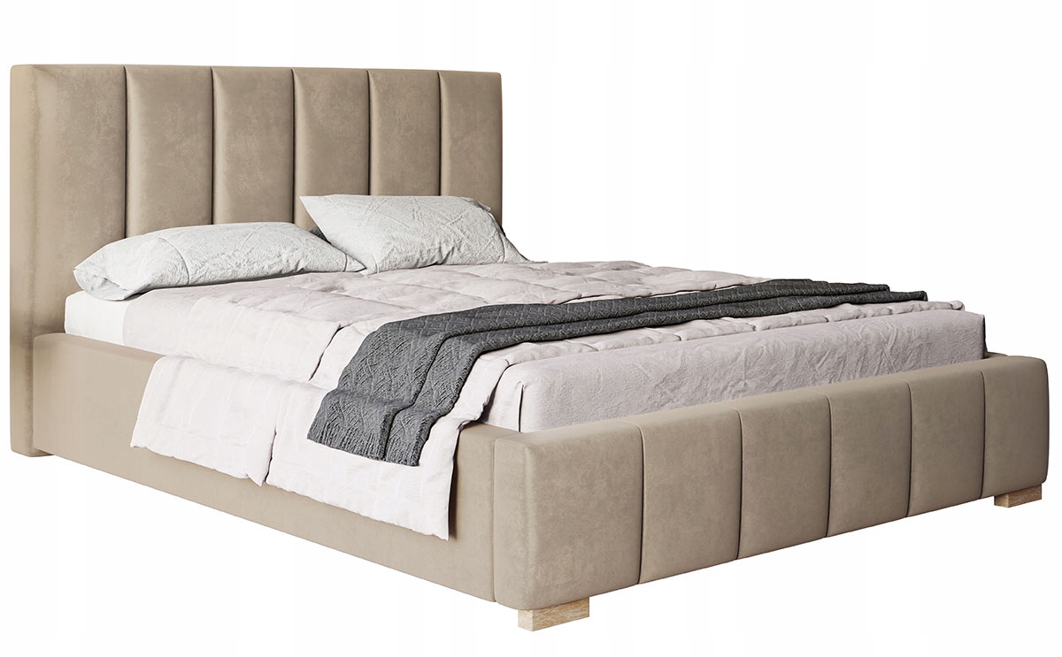 Łóżko tapicerowane LUX1 140x200 Stelaż + pojemnik