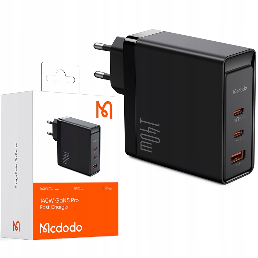 Mcdodo Rychlá Síťová Nabíječka, Napájecí Adaptér Pro Macbook Gan 3X Usb-c Usb 140W