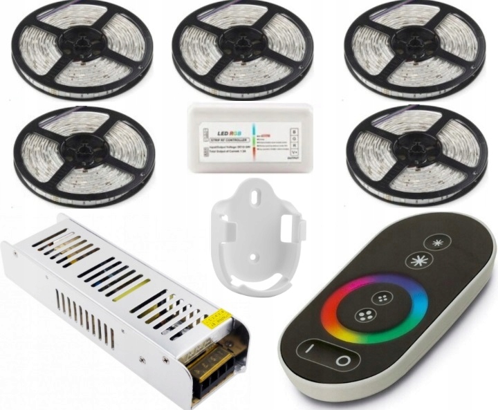 Zestaw 25m Tasma Led Rgb 5050 Pilot Dotykowy Zasil