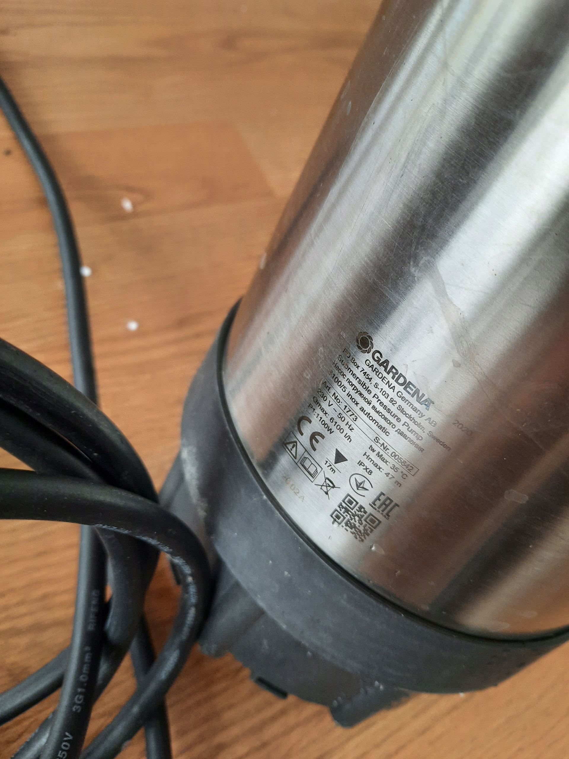 Gardena pompa zanurzeniowo-ciśnieniowa 6100/5 inox automatic Rodzaj pompy zatapialna