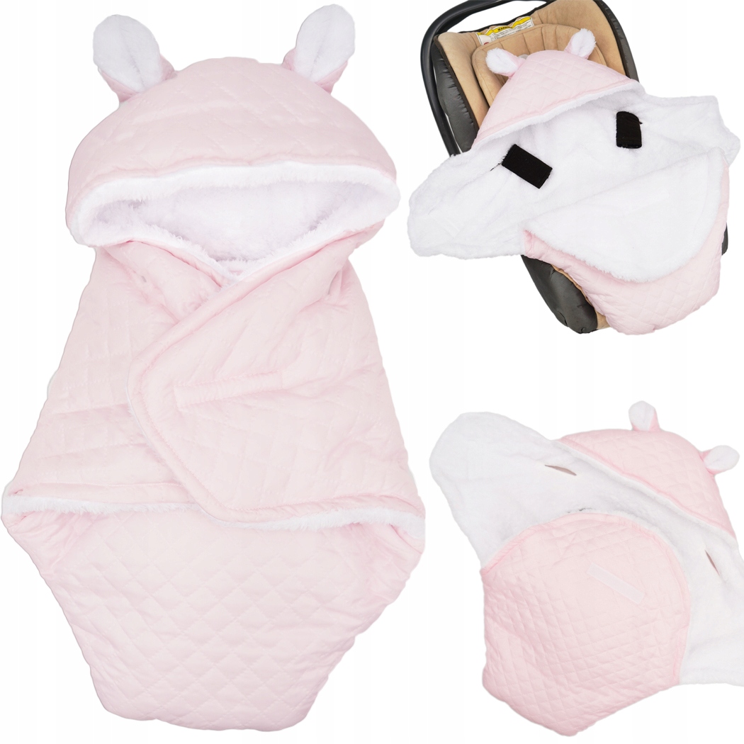 

Jasny róż otulacz śpiworek ocieplany do fotelika