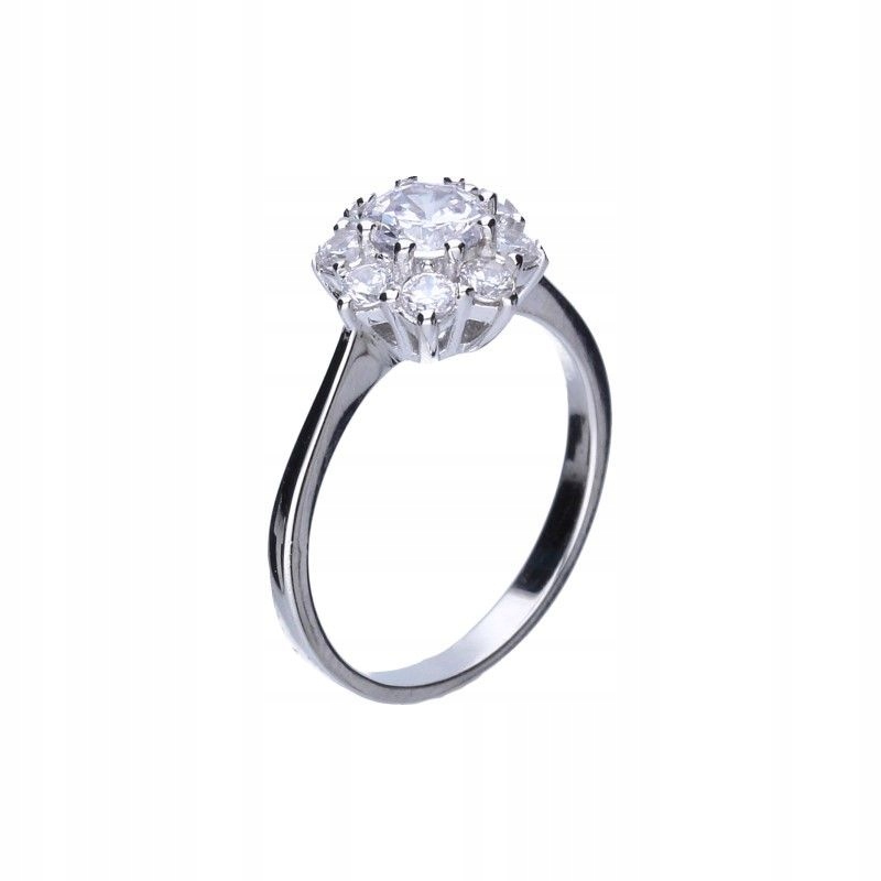 Prstýnek ze stříbra 925 Květ markýzy s bílými zirkony r12