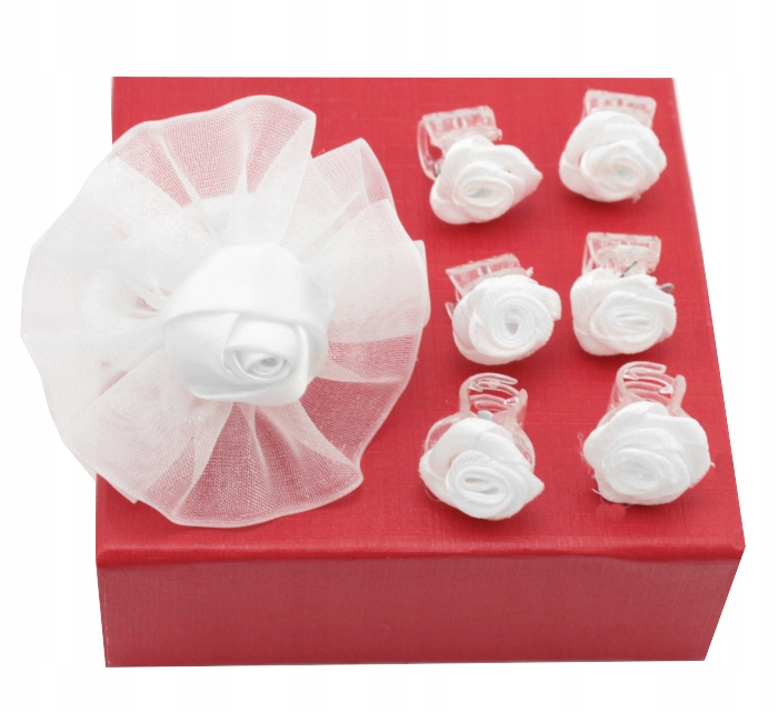 

Zestaw Ozdób Do Włosów Biały Komunia 7 sztuk 42k