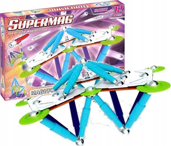 KLOCKI MAGNETYCZNE SUPERMAG CLASSIC TRENDY 72 EL