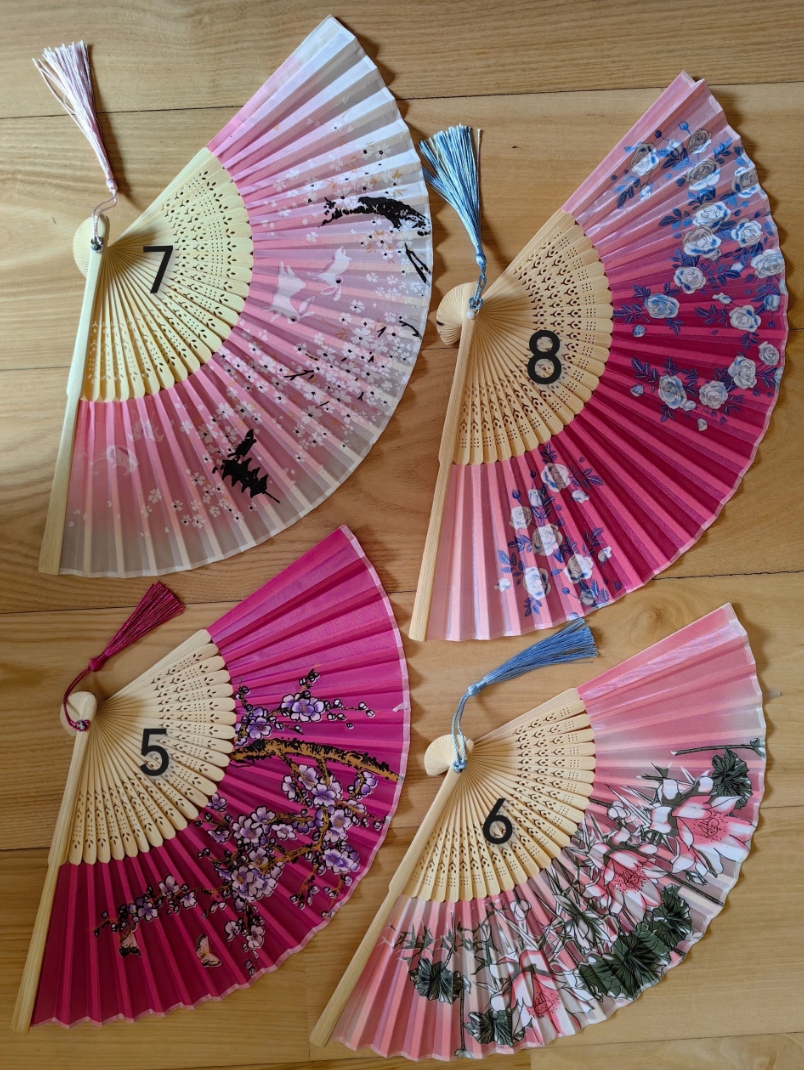 Wachlarz bambusowy drewniany elegancki z frędzelkiem LUX Płeć kobieta