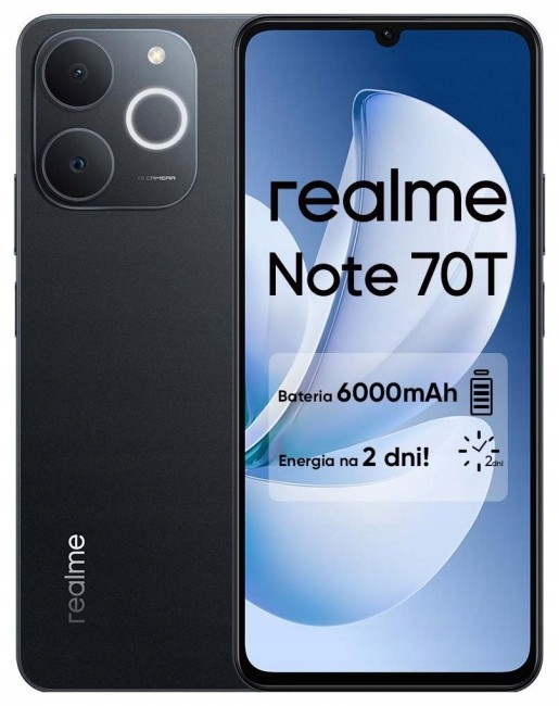 Smartfon realme Note 70T 4GB 256GB 4G (lte) Obsidian Black