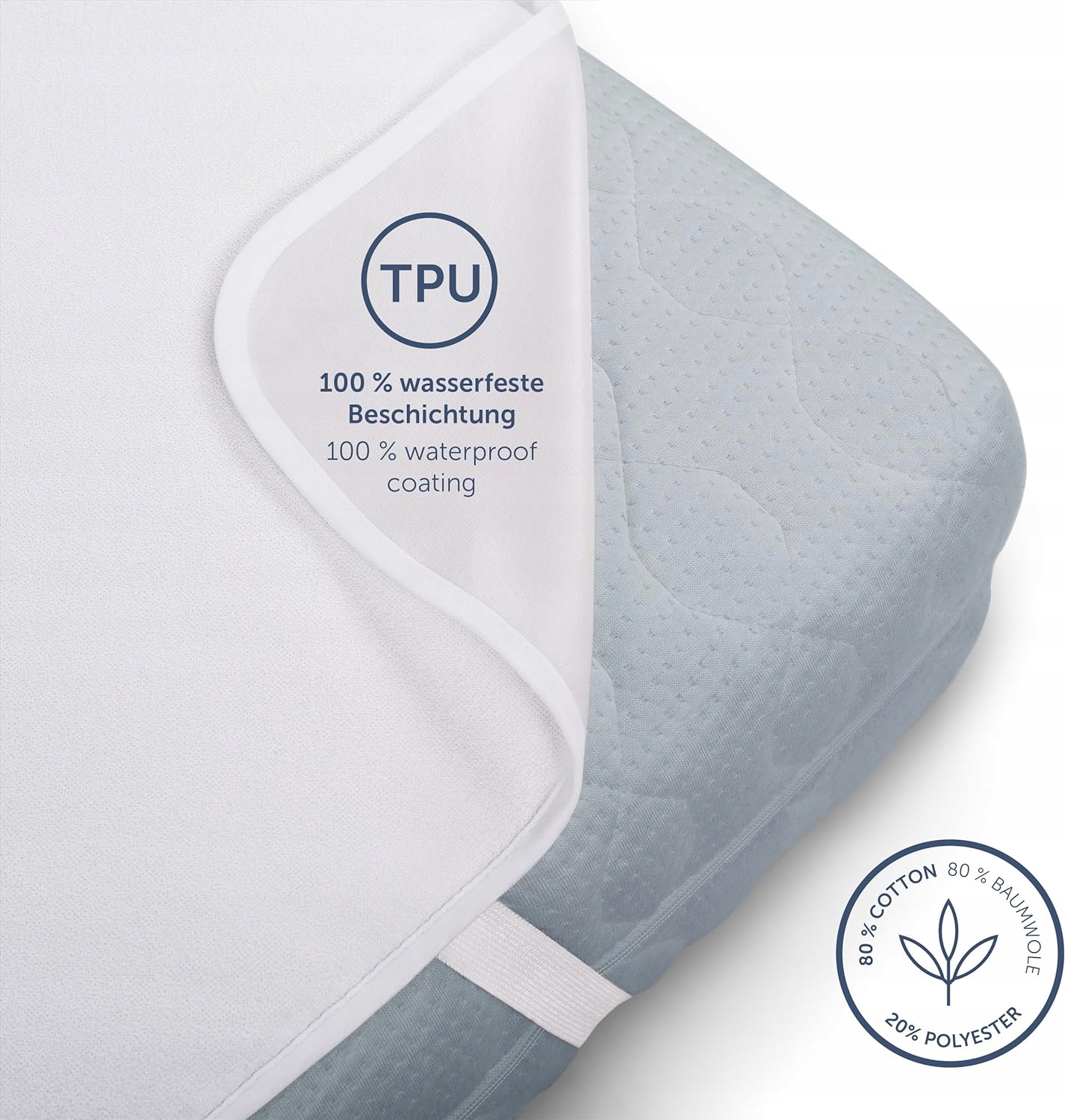 Blumtal Ochraniacz wodoodporny na materac 155x200 cm -Biały