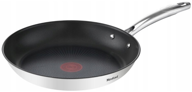 Patelnia Srebrna Tefal 30 CM Duetto+ Inox Indukcja