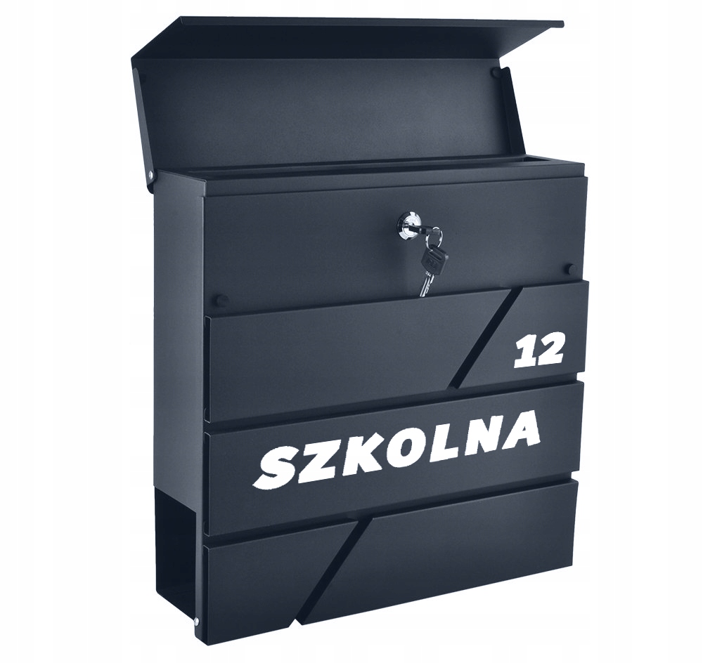 poštovní schránka Poštovní Antracit Velká XXL Vzory