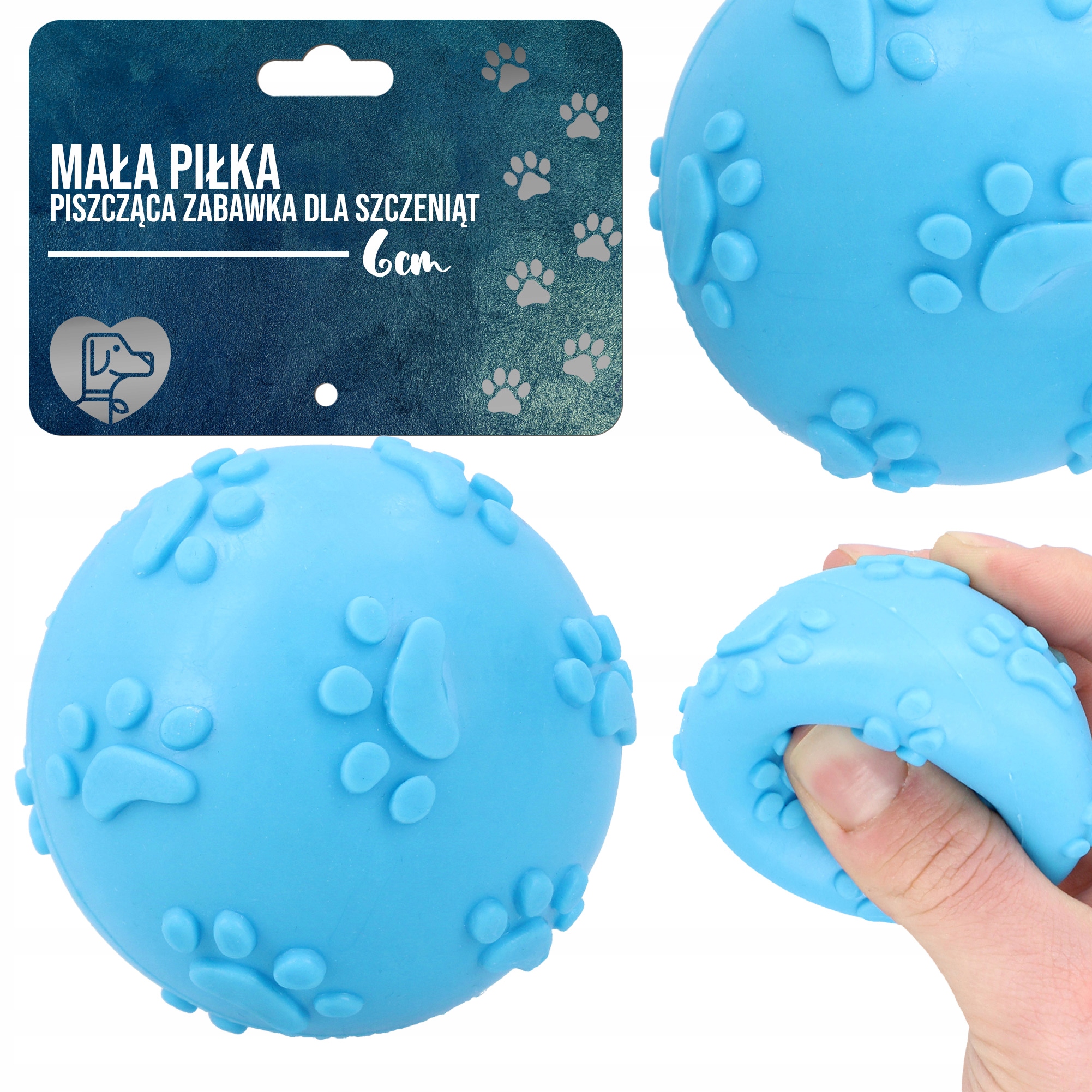 

Piszcząca Piłka Zabawka Małego Psa Szczeniaka 6cm