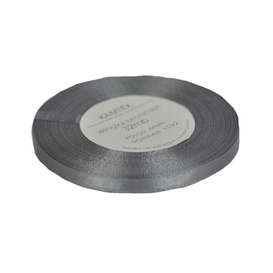 Tasiemka wstążka gładka Satynowa Atłasowa 12mm x 32mb 1192 Grafitowa
