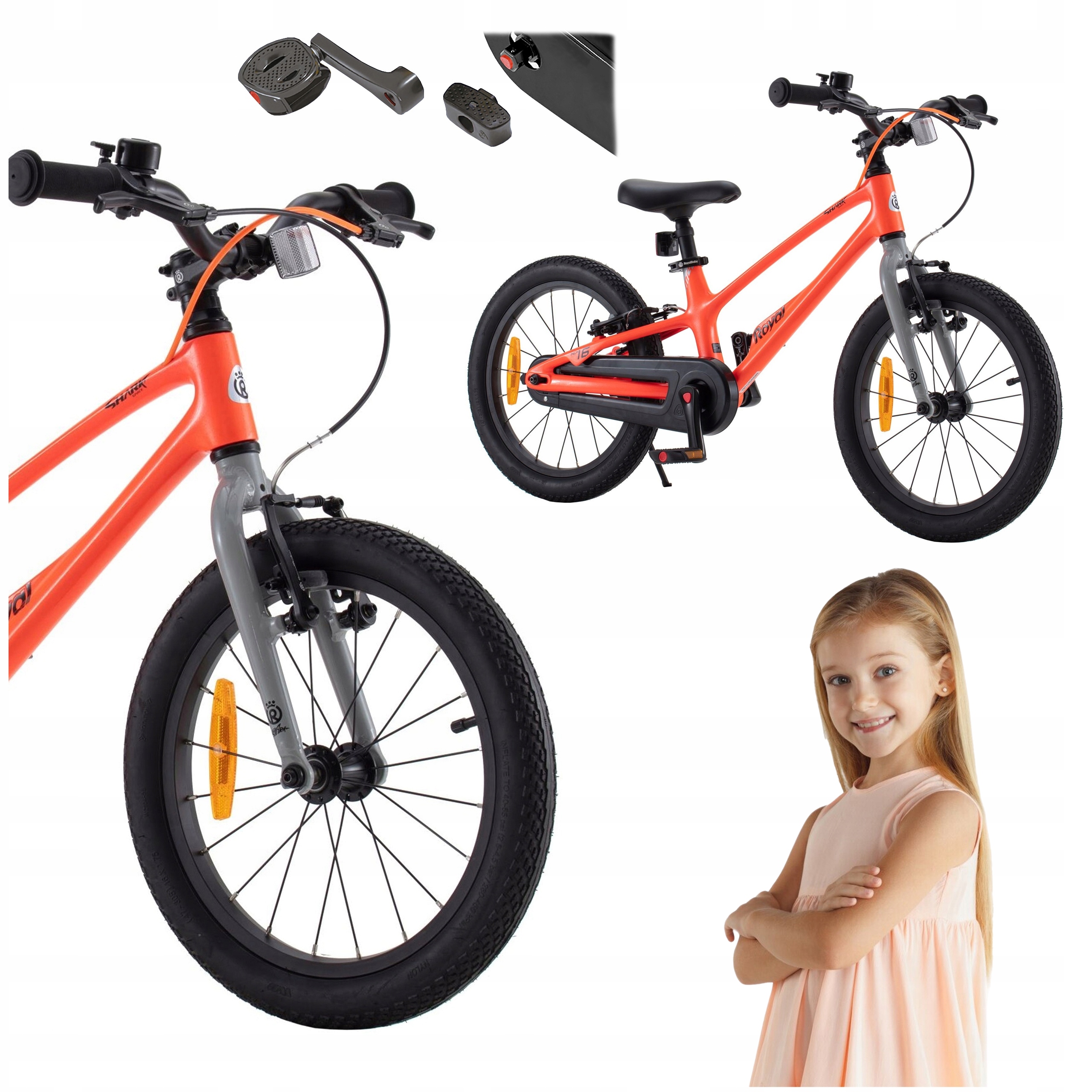 Rowerek Dziecięcy 14 Cali Tabou Shark 2w1 Rower Magnezowy Bardzo Lekki 6 kg