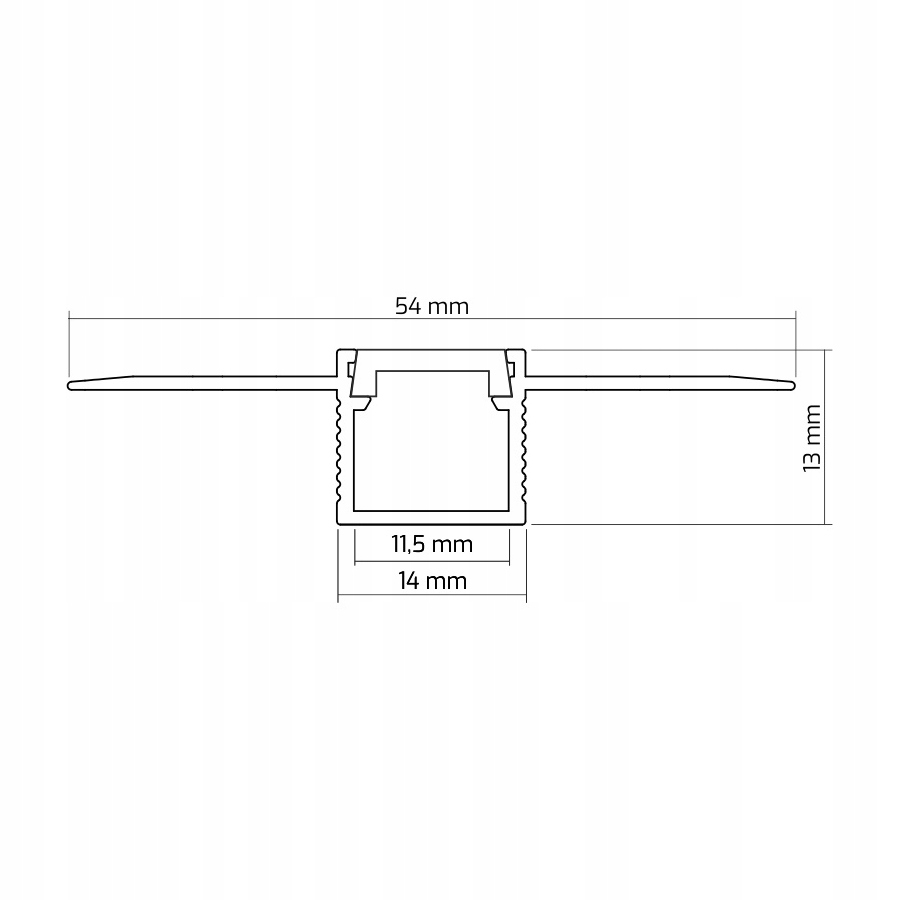PROFIL aluminiowy do taśm LED do płyt karton-gips GK KLOSZ czarny 1m Typ profil do LED