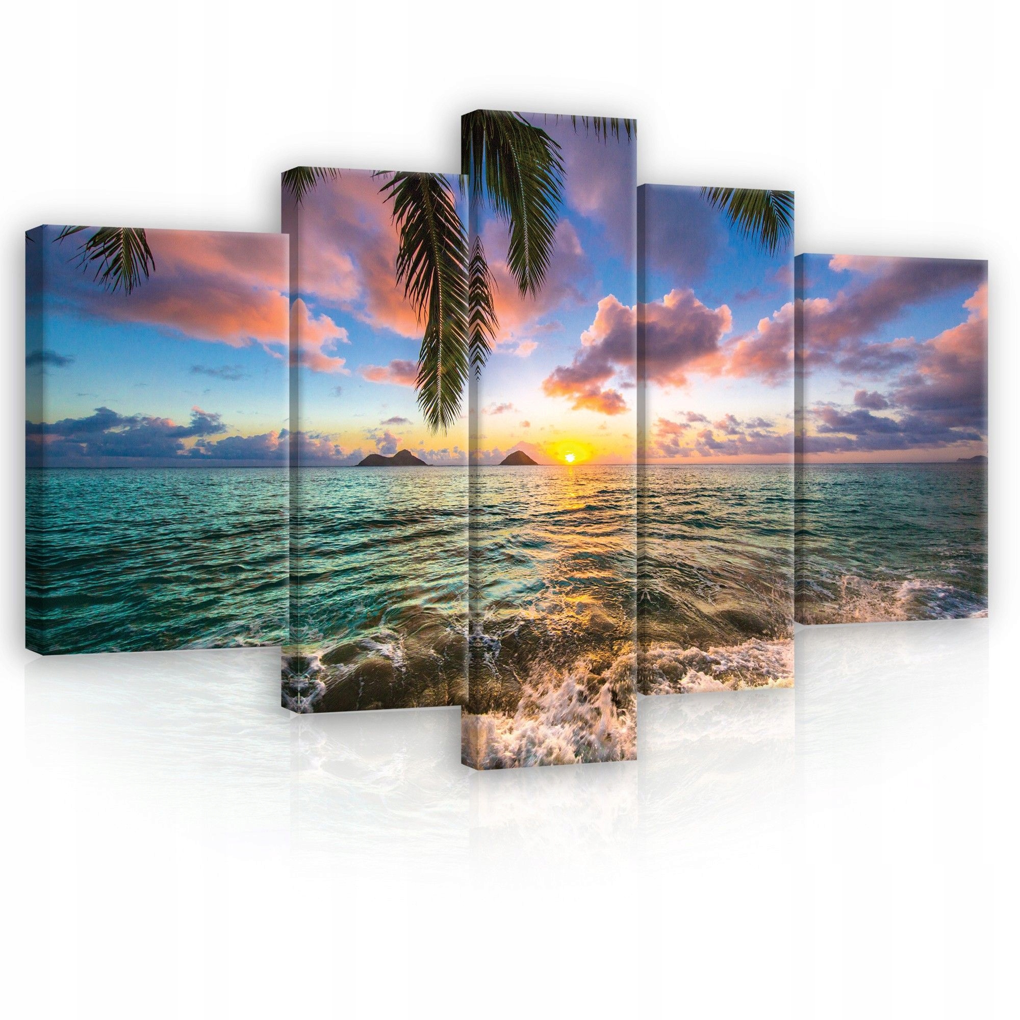 Obraz 170x100 Úsvit západ pláž oceán more trópy pokoj príroda krajina