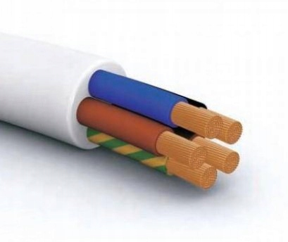 Elektrokabel Przewód Owy 5x1 (H05VV-F) biały krążek 100m