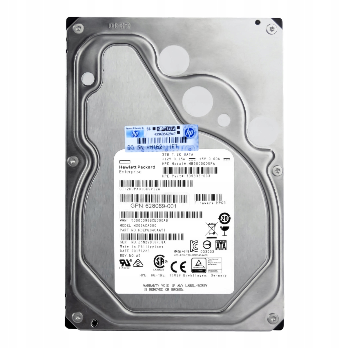 Hp 739333-003 3TB 7.2K 64MB Sata II 3.5'' MB3000G