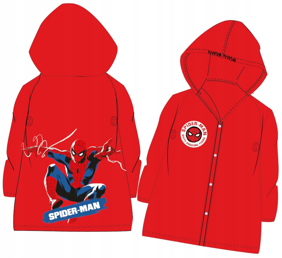SPIDER-MAN PŁASZCZ PRZECIWDESZCZOWY 128/134 R057y