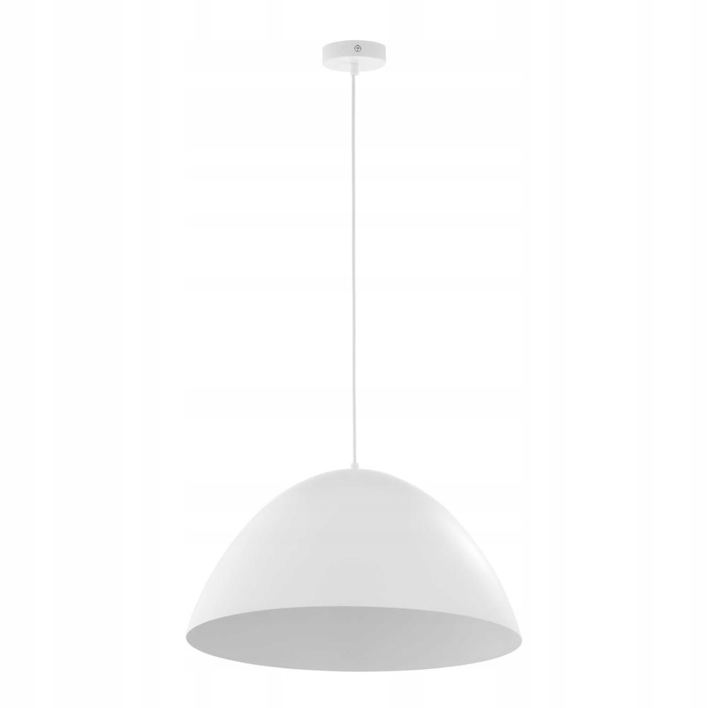 Kovová biela závesná lampa s kupolou nad stôl Faro New Wh 6003 Tk Lighting