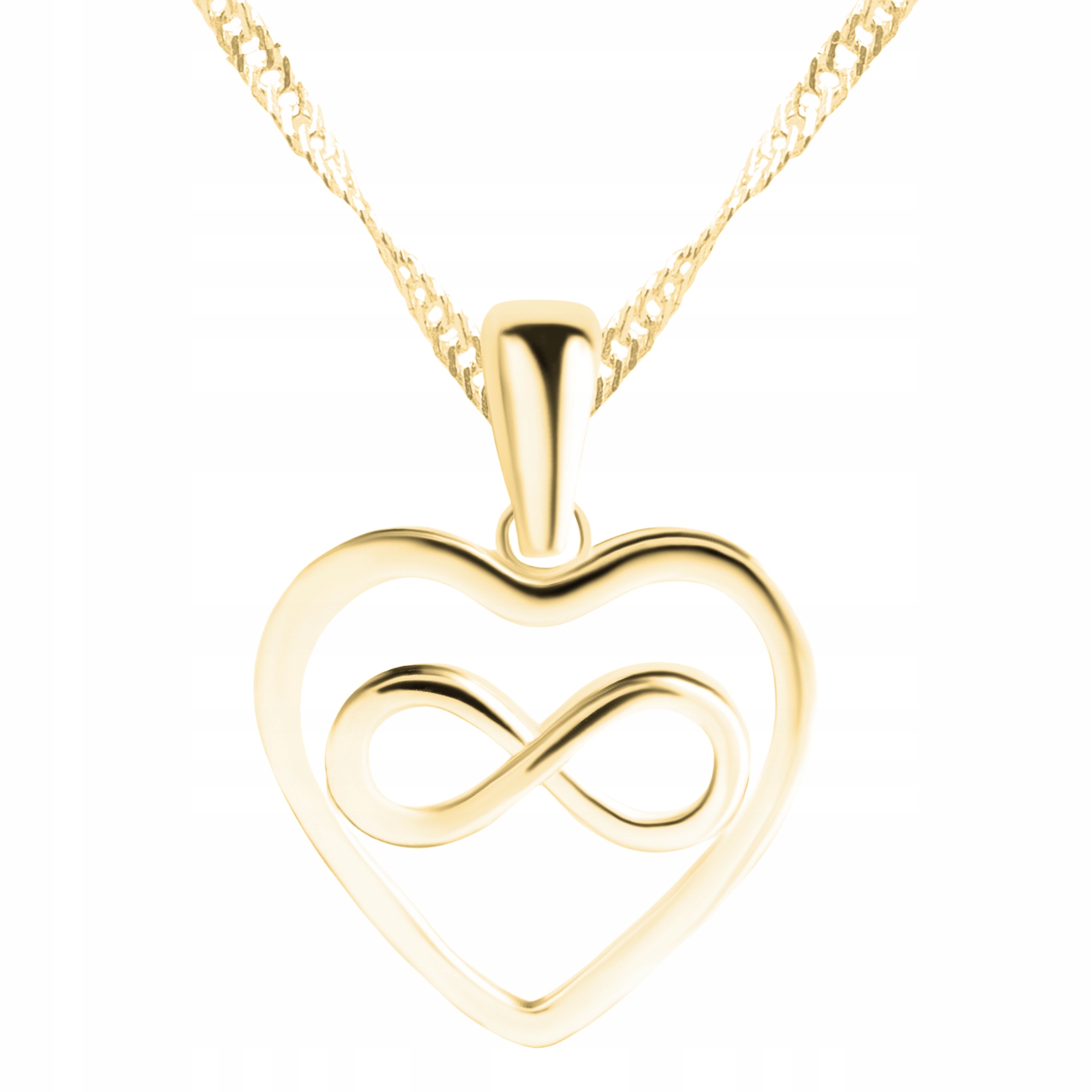 Zlatý náhrdelník 925 Srdíčko Nekonečno Věčná láska Forever Love
