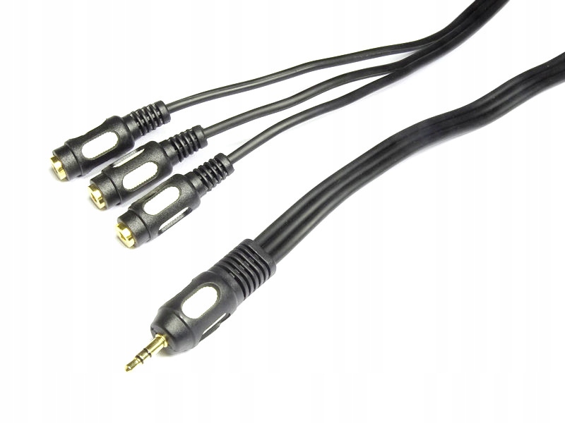 Rozgałęźnik Jack 3,5mm wtyk na 3 x gniazdo 0,5m