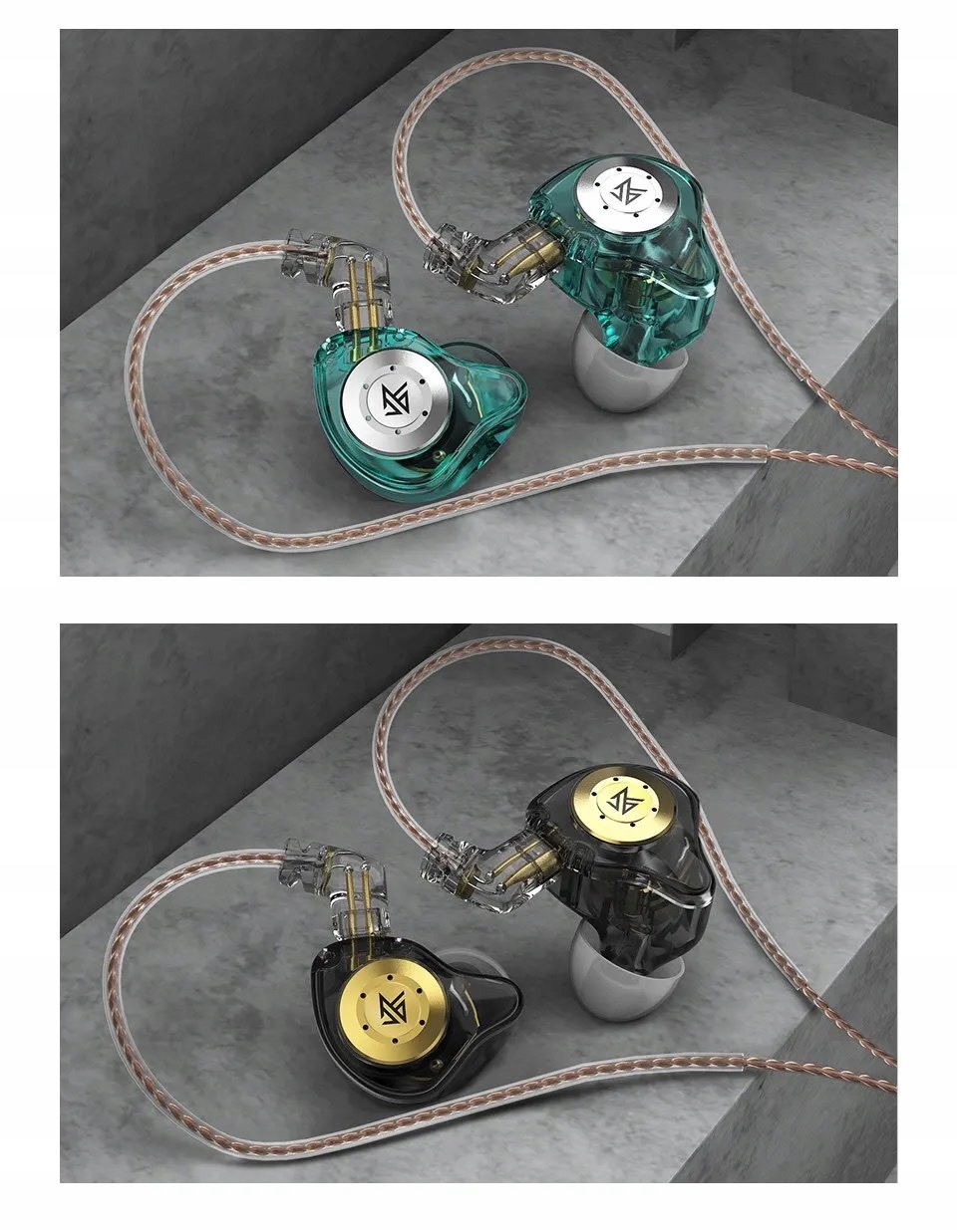 KZ EDX Pro słuchawki dokanałowe dynamik 10mm jasne brzmienie PIANKI gratis Marka KZ