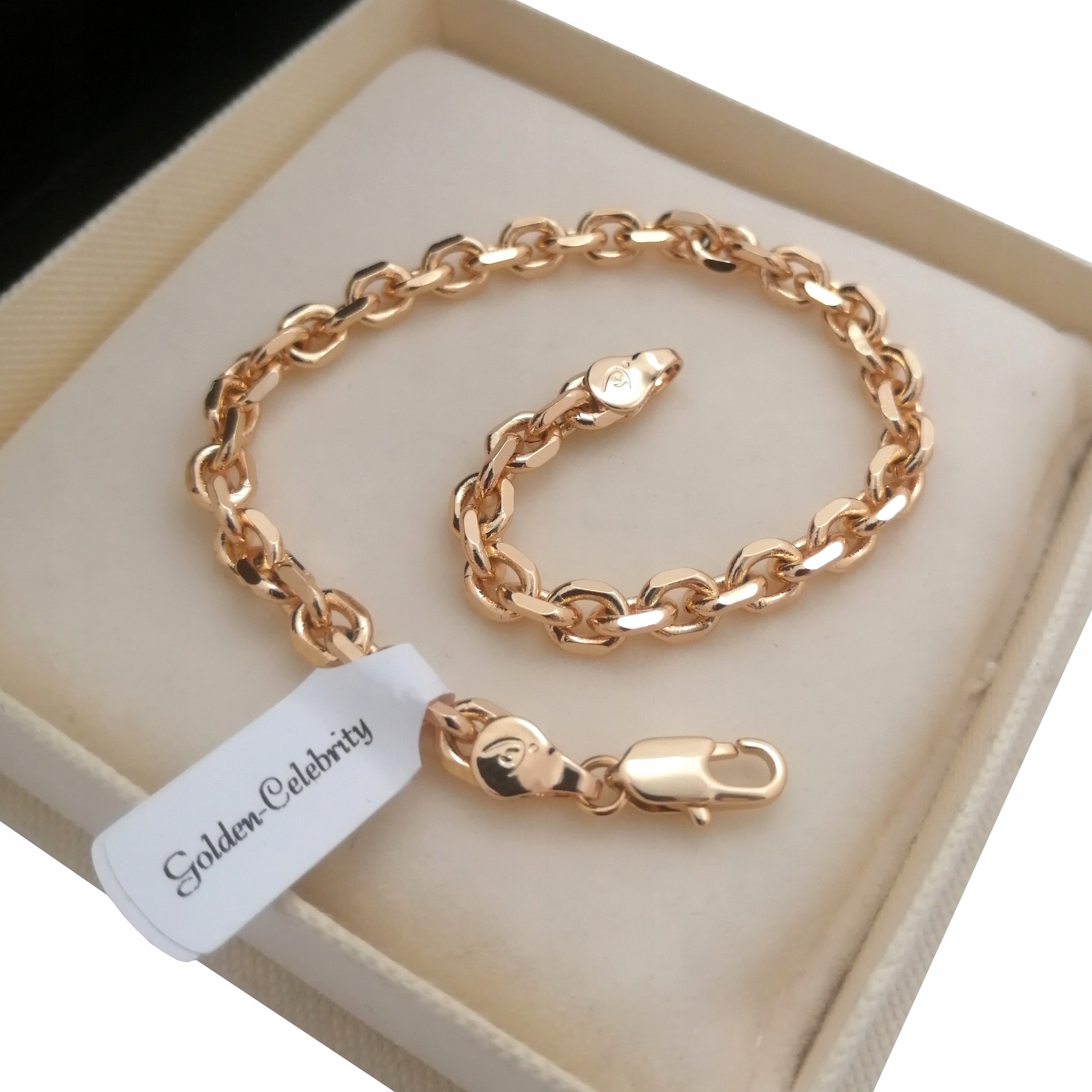 

Męska Bransoleta Ankier 20CM 5MM 18K Gwarancja