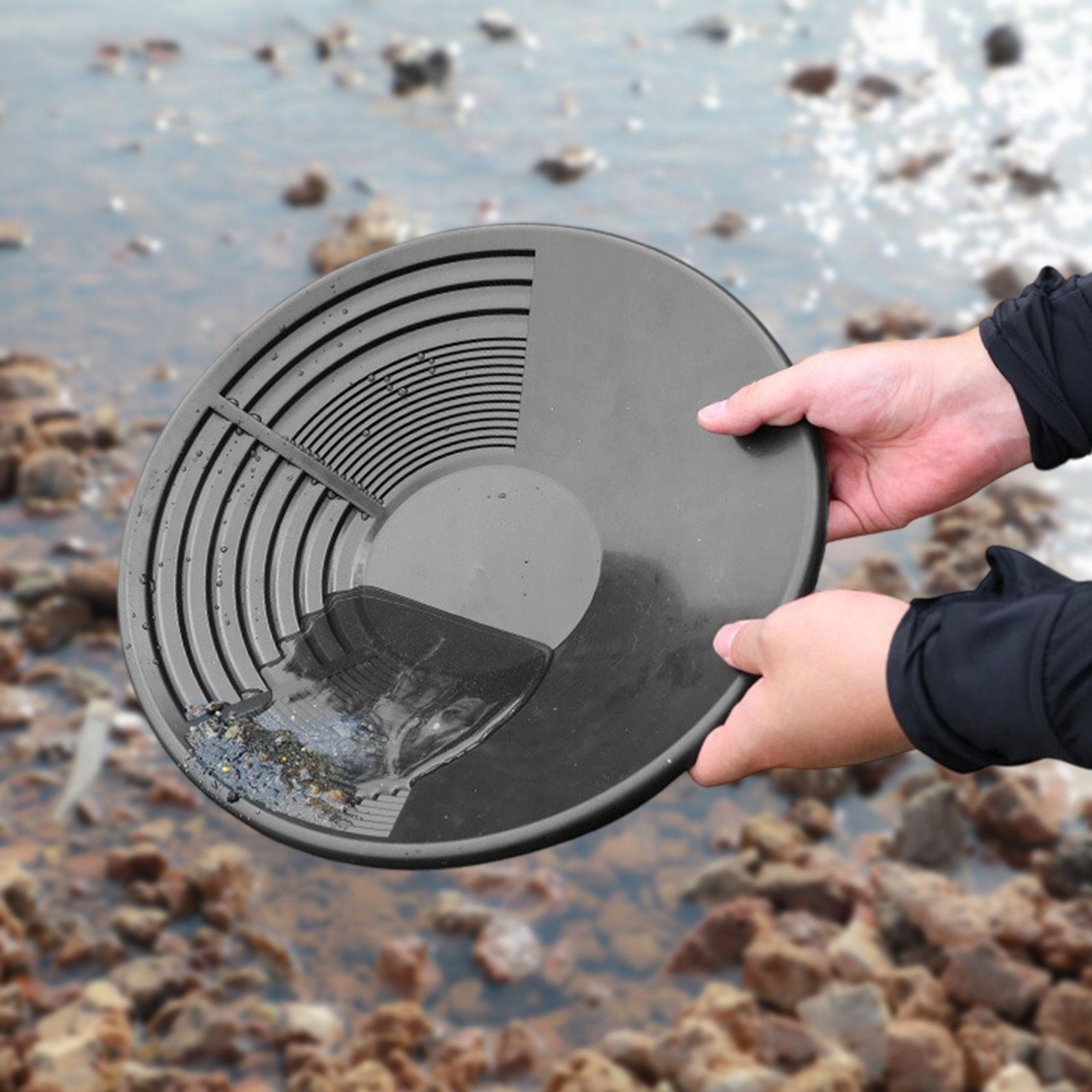 Gold Panning Pan Outdoor Gold Prospecting Pan for without Shovel Hook
