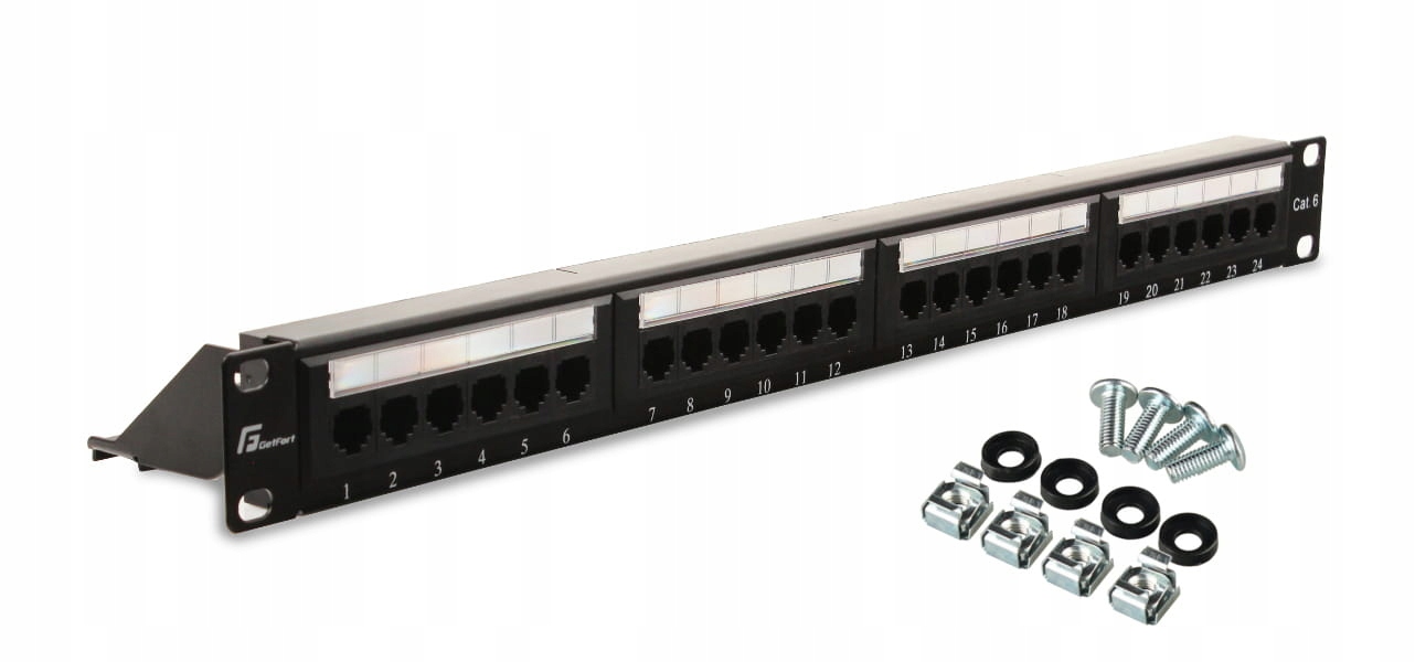 Patch panel Getfort PGF-6UTP24-B4 czarny