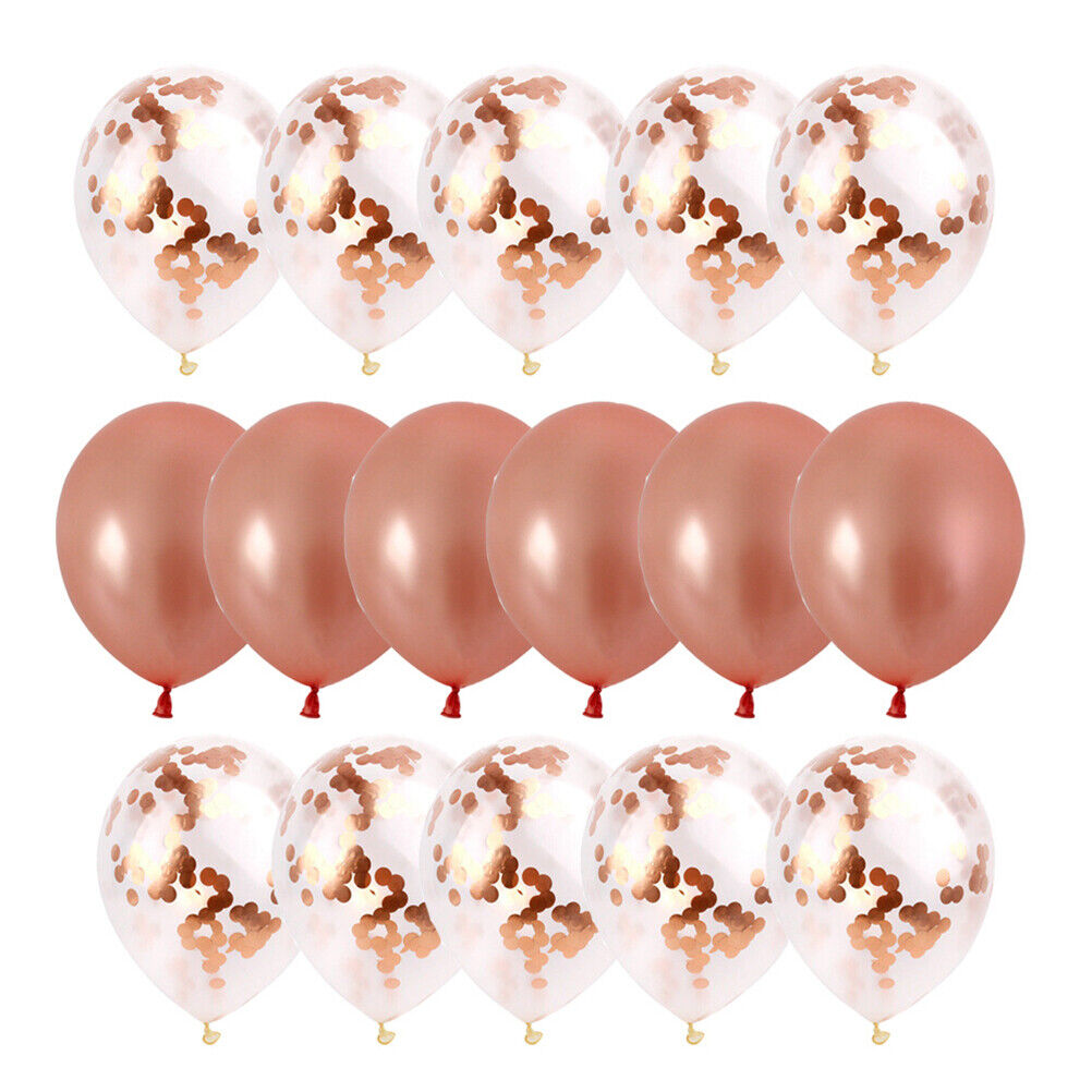 

Balony Różowe Złoto z konfetti Rose Gold Mix