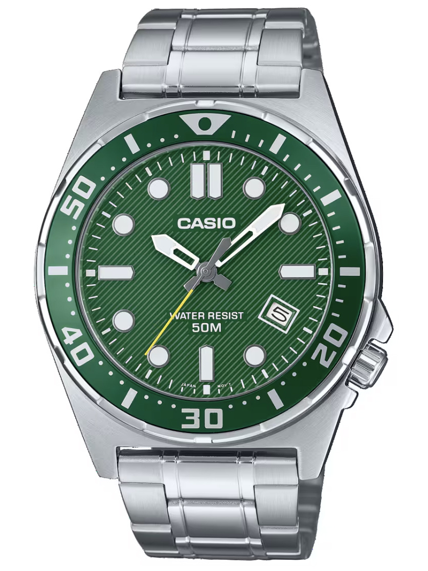 Zegarek Męski Casio MTD-135D-3A Srebrny 50M Box Na Dzień Chłopaka
